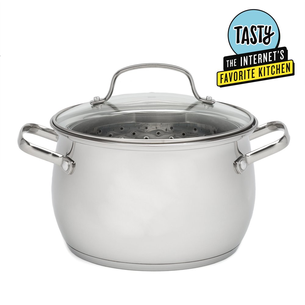 Tasty Stainless Steel MultiPot with Glass Lid, 4 Quarts
