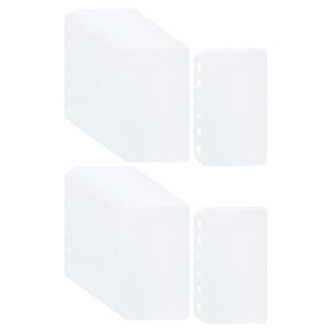Unique Bargains A7 Poche en brique, paquet de 24 PVC 6 Trous Binder Pouch pour 6-Ring Bloc-notes, effacer