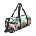 thumbnail image 3 of Gaeub Tropical Summer Palm Lightweight Travel Cylinder Bag Gym Tote Bag Sports Training Duffle Bag with Pockets and Straps, 3 of 8