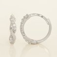 thumbnail image 2 of Anygolds 14K Real Solid Gold Twist Cubic Zirconia Hoop Earrings, Cartilage Daith Helix Tragus Conch Rook Snug Huggie Hinge Ear Ring Piercing Jewelry - MOT47047-CZW White Gold, 2 of 4