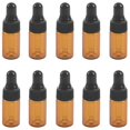 thumbnail image 1 of 10pcs 3ml Empty brown Glass Dropper Bottles with Pipette for Essential Oil, 1 of 5