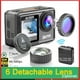 thumbnail image 2 of Cámara de acción S81TRW 5K 4K60FPS 48MP EIS DVR cámara web 2 "IPS pantalla Dual opcional 6 filtros micrófono inalámbrico Wi-Fi cámara deportiva, 2 of 4