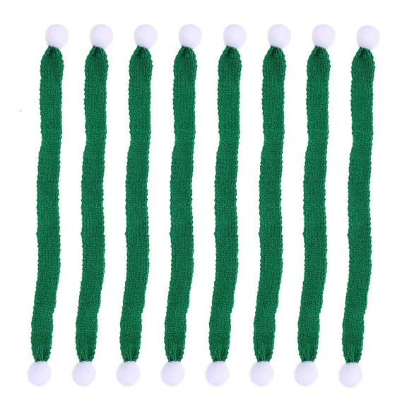 WRITWAA 10Pcs Christmas Scarfs Adorable Green Neckerchiefs for Holiday Parties