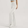 thumbnail image 5 of FRSASU Flare Yoga Pants for Women - Soft High Waist Bootcut Leggings Tall & Long Bootleg Pants for Women White, 5 of 5