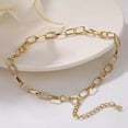 thumbnail image 3 of SSKFHGI Paper Clip Chunky Thick Link Chain Necklace Choker Silver Gold Plated Women, 3 of 9