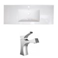 thumbnail image 1 of American Imaginations 32-in. W 1 Hole Ceramic Top Set In White Color - Overflow Drain Incl. AI-16001, 1 of 1