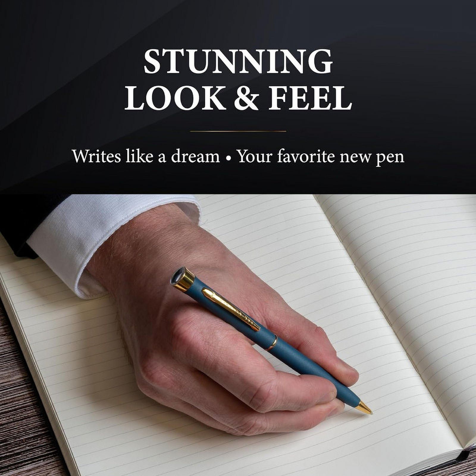 Garland Metal Twist Pen - Made in USA - Premium Cerakote Coating, Durable & Stylish Finish, Gift for Executive, Graduate, Professional, Classy Gift Box, Refillable - Flat Dark Earth with Chrome