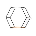 thumbnail image 2 of HEVIRGO Iron Storage Holder Wall-mounted Multifunctional Nordic Style Geometric Firm Hexagonal Shelf for Home,Black M, 2 of 9
