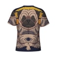 thumbnail image 6 of Qekee Pug dog Yoga Classic Fit T-Shirt Men's Shirt Men's Tight Short Sleeves for Exercise, Running, Mountaineering - Pug dog Yoga, 6 of 9