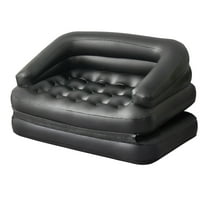 Honeydrill 78" x 54" x 24" Inflatable Sofa, 5-in-1 Air Couch, Black