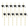 thumbnail image 1 of KAKOWELY 24 pajitas de papel con temática de graduación, pajitas de papel para beber, suministros para fiestas, 1 of 4