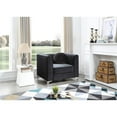 thumbnail image 2 of Maklaine Contemporary styled Soft Velvet Chair in Black Finish, 2 of 5