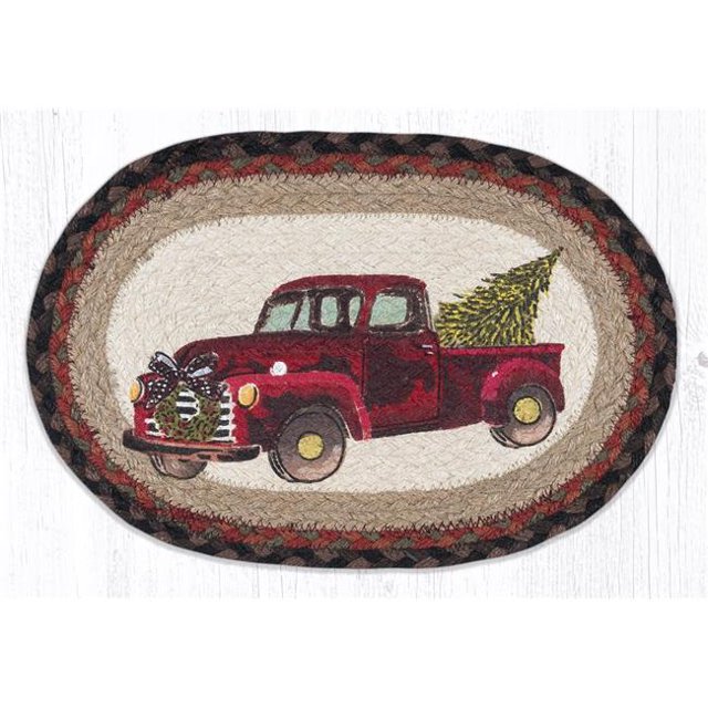 10 x 15 in. MSP-530 Christmas Truck Printed Oval Swatch