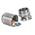 thumbnail image 4 of Keychain Pill Container, Small Pill Case Portable Alloy Medicine Holder Waterproof Warehouse Mini Pill Storage Bottle Food Pills Tea Candy Organizer Cans for Outdoor Camping, 4 of 7