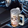 thumbnail image 4 of 1pc Dog 40oz Tumbler with Straw & Handle - Insulated Stainless Steel Cup | Holiday Gift for Man Women (Christmas, Valentine's, Birthday), 4 of 5