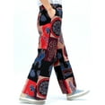 thumbnail image 4 of Women Wide Legs Pants with Pockets Vintage Print Plus Size, 4 of 8