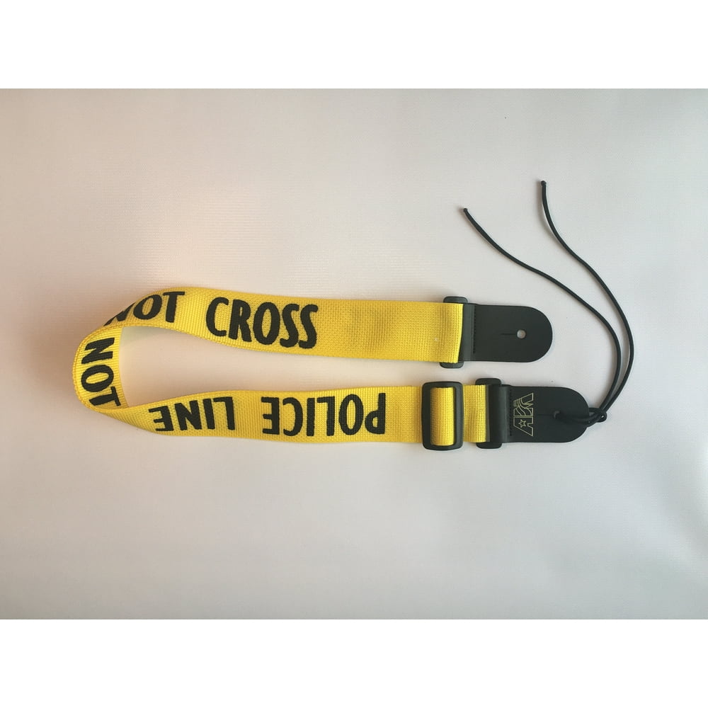 Guitar Strap Police Line Do Not Cross Nylon Made in U.S.A by Guitar Works, Inc