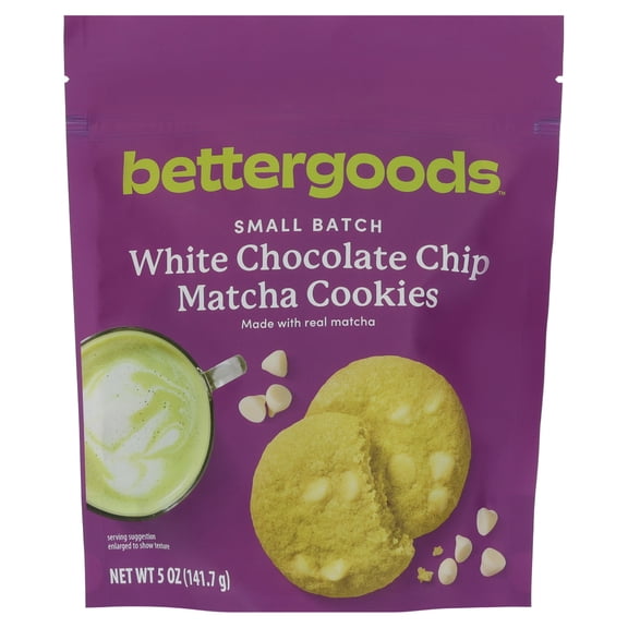bettergoods White Chocolate Chip Matcha Cookies, 5 oz