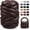 Chocolate, variant on Chunky Yarn for Hand Knitting, 1.1lb/50yd Thick Faux Leather Jumbo Bulky Flat Tubular Arm Knitting Tube Bags, Blankets, Pet Beds, Rugs, DIY Crafts (1cm, Chocolate) Chocolate 1cm - 1.1lb