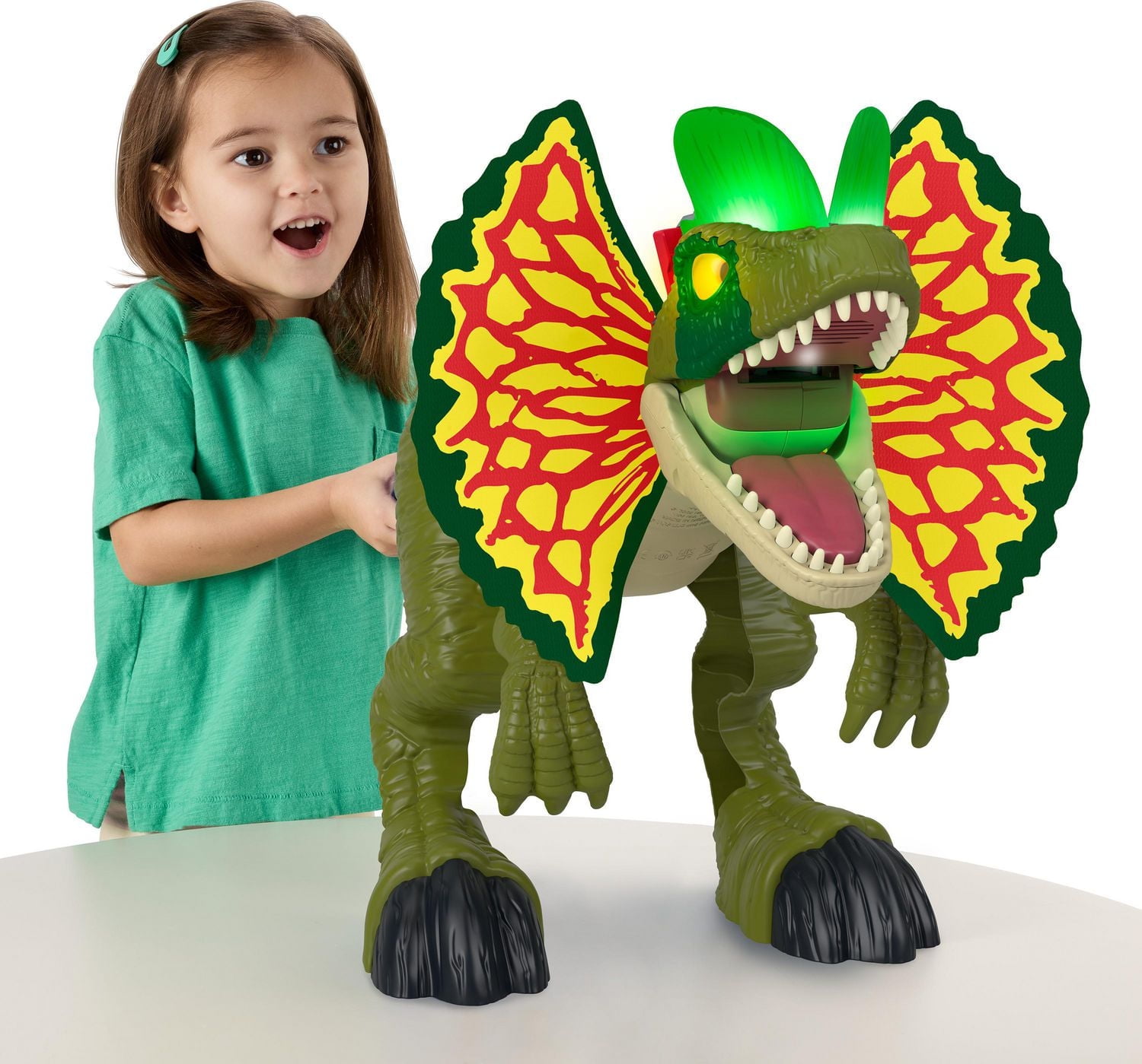 Imaginext Jurassic World Attaque en furie Dilophosaure, lumières