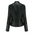thumbnail image 5 of kamemir Womens Coat Women's Full Zip Texture Jacket(Black,S), 5 of 6