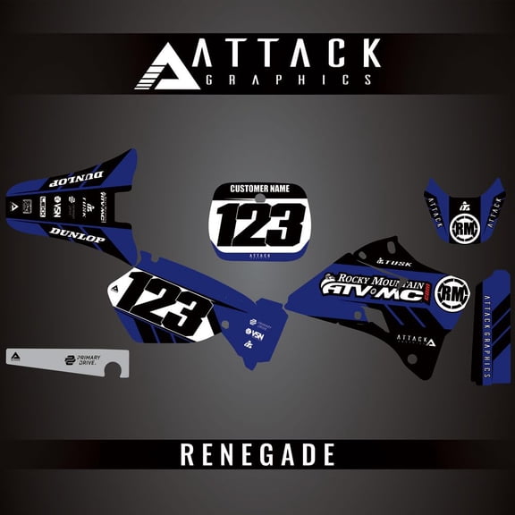Attack Graphics Custom Renegade Complete Bike Graphics Kit for Yamaha YZ250 1997