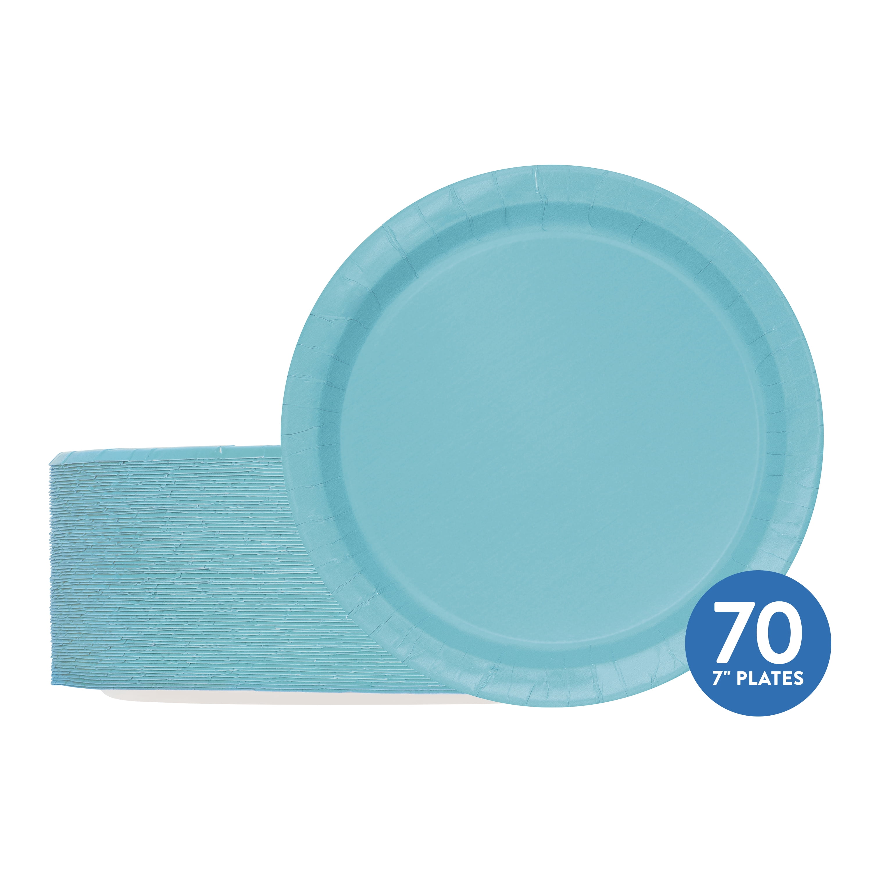 (3 pack) 70CT 7IN Teal Dessert Paper Plates by Way To Celebrate