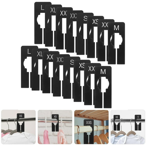 OULII 32pcs Hanging Dividers for Wardrobe Plastic Organizing Clothes Home