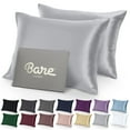 thumbnail image 1 of Bare Home Satin Pillowcase Set - Luxury Pillowcases - Soft and Smooth - Breathable - Envelope Closure - Standard, Silver, 1 of 8