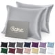 thumbnail image 1 of Bare Home Juego de Fundas de Almohada de Satén Fundas de Almohada de Lujo, Suaves y Lisas, Transpirables, Cierre Tipo sobre, tamaño king 20 x 36, Color Plateado, 1 of 8