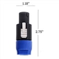 thumbnail image 4 of Paquete de 16 Conectores Adaptadores de Cable de Audio Enchufe de Altavoz de Audio de 4 con Bloqueo Giratorio Compatible con Speakon NL4FC, NL4FX, NLT4X, 4 of 5