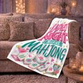 thumbnail image 6 of Printed Flannel Throw Blanket with Ladies Night Means Mahjong, 6 of 9