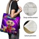 thumbnail image 3 of Zool Babies Bolso de tela con estampado de lienzo para mujer, bolsa de compras reutilizable y estética, con cremallera interior, regalo para mujer, 35 × 40 cm., 3 of 6