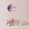 thumbnail image 3 of 10 Inch Wall Clock Battery Operated Silent Clock Decorative for Office, Kitchen, Outdoor, Living Room，Marble Pink Ink Colors Painting, 3 of 4