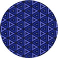 thumbnail image 1 of Ahgly Company Machine Washable Indoor Square Transitional Sapphire Blue Area Rugs, 3' Square, 1 of 7