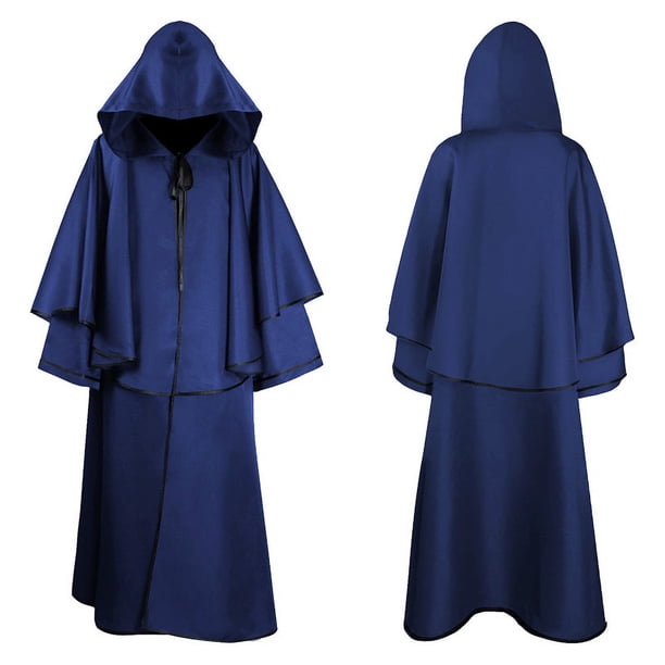 Disfraz de monje Medieval, capa de Doctor de la peste, disfraz de Halloween, capucha, capa, traje de mago, sacerdote, fraile