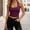c01Purple, variant on JGGSPWM Women's Sleeveless Halter Tank Top Longline Backless Scoop Neck Solid Color Casual Sports Workout Gym Crop Top Brown L