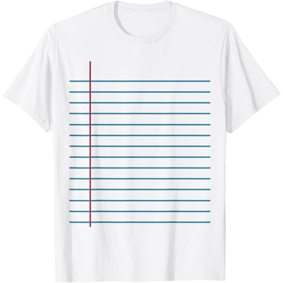 Lined Paper Notebook Funny School Student T Shirt Gift T-ShirtMen and women, White T-shirt, size: Extra large