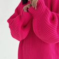thumbnail image 3 of Suéter de cuello alto cálido para mujer, suéter informal de manga larga liso, suelto, de punto, para otoño e invierno, 3 of 5