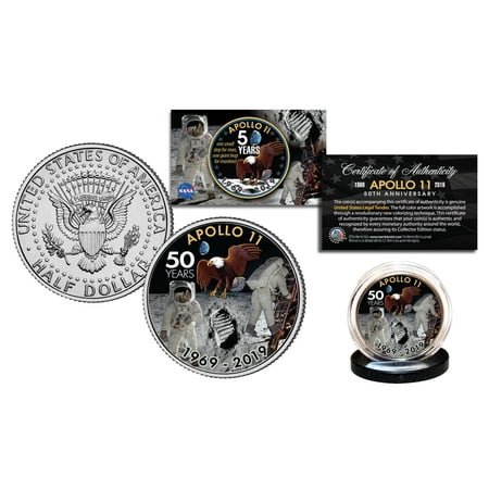 000 Coins - APOLLO 11 50th Anniversary Man on Moon Genuine JFK Kennedy Half Dollar US Coin