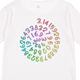 thumbnail image 4 of Inktastic Pi Day Pi Numerals in Rainbow Spiral Boys or Girls Long Sleeve Toddler T-Shirt, 4 of 5