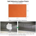 thumbnail image 6 of 8x11 inch Leather Repair Kit, Self Adhesive Vinyl Repair Tape for Couch, Car Seat, Sofa, Boat Seat, Upholstery.Bonded Leather Repair Roll (2Pcs,Orange), 6 of 6