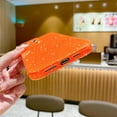 thumbnail image 6 of Glitter Case for iPhone 15 Pro Max 6.7" 2023, Cute Bling Slim Sparkle Protective, Shockproof Soft Silicone Phone Case for Women Girls (Orange), 6 of 14