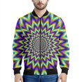 thumbnail image 3 of Chaqueta con cremallera con estampado 3D de degradado psicodélico para hombres, sudaderas de gran tamaño, chaquetas bomber de manga larga para primavera y otoño para mujeres, 3 of 5