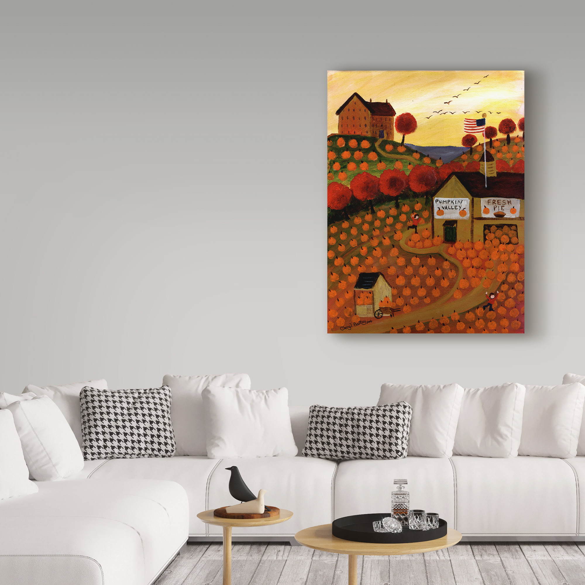 Trademark Fine Art 'Pumpkin Valley' Canvas Art by Cheryl Bartley