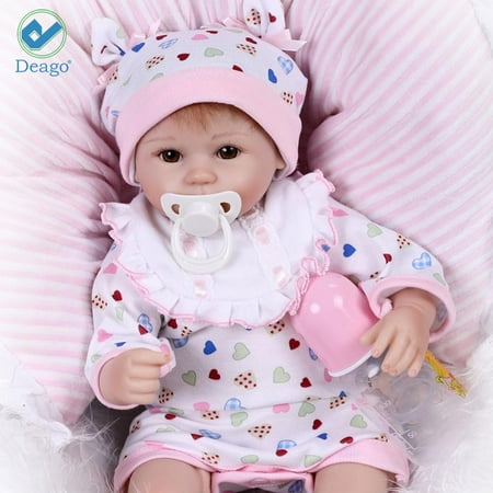 Deago 18 Inch Reborn Baby Doll Vinyl Newborn Lovely Gril Lifelike Deago 18 Inch Reborn Baby Doll Vinyl Newborn Lovely Gril Lifelike