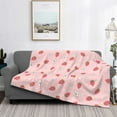 thumbnail image 2 of Naloa Floral Strawberr Flannel Blankets - Thick and Warm Blanket for Winter, Soft Fuzzy Plush King Blanket for All Seasons40"x30", 2 of 6