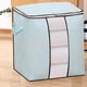 thumbnail image 5 of Bolsa de almacenamiento extragrande y resistente para ropa | Asas reforzadas con doble cremallera | Bolsa plegable impermeable de tela no tejida | Organizador para mudanzas, viajes y dormitorios, 5 of 6