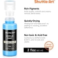 thumbnail image 4 of Acrylic Paint, Shuttle Art 25 Vintage Colors Acrylic Paint Set, 2oz/60ml Bottles, Rich Pigmented, Premium Acrylic Paints for Artists, Beginners on Rocks Crafts Canvas Wood Ceramic, 4 of 8