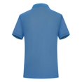 thumbnail image 4 of Kids Short Sleeve Polo Shirt Boys Girls Classic Lapel Collar Deer Embroidery Casual Tops Lightweight Breathable Summer Tee for Daily Wear Oktoberfest Outfit(Navy,9-10Years), 4 of 5